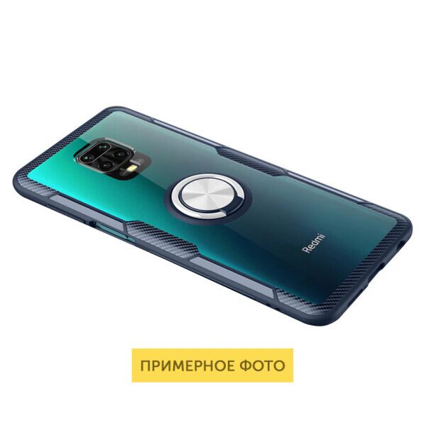 

Противоударный чехол Deen CrystalRing под магнитный держатель для Samsung Galaxy Note 20 Ultra (Прозрачный / Темно-синий)