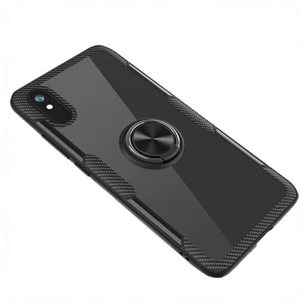 

Противоударный чехол Deen CrystalRing под магнитный держатель для Xiaomi Redmi 9A (Прозрачный / Черный)