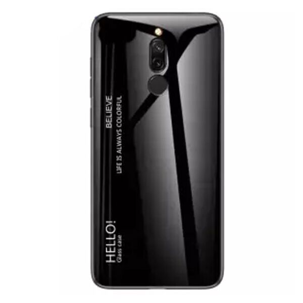 

TPU+Glass чехол Gradient HELLO для Xiaomi Redmi 8 (Черный)