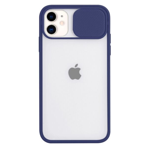 

Силиконовый чехол Camshield со шторкой защищающей камеру для Apple iPhone 11 (6.1") (Синий)