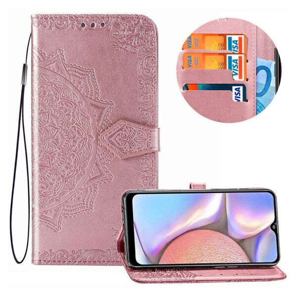 

Кожаный чехол (книжка) Art Case с визитницей для Samsung Galaxy A10s (Розовый)