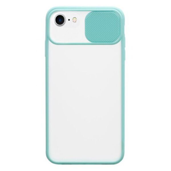 

Силиконовый чехол Camshield со шторкой защищающей камеру для Apple iPhone 7 / 8 / SE (2020) (4.7) (Бирюзовый)
