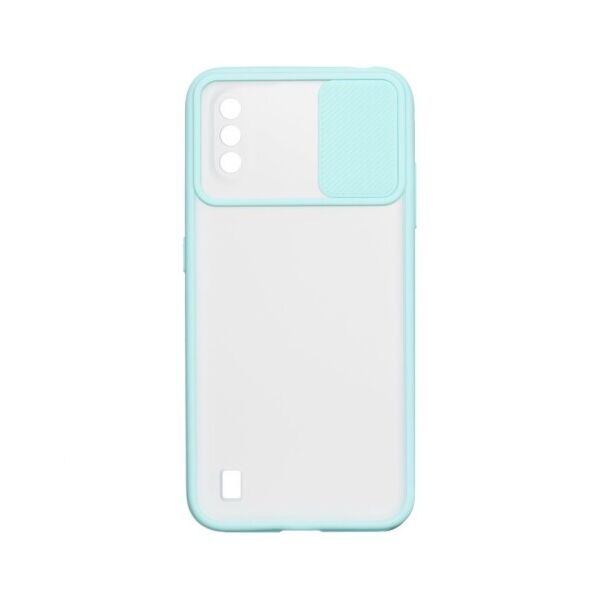 

Силиконовый чехол Camshield со шторкой защищающей камеру для Samsung Galaxy A01 (Голубой)