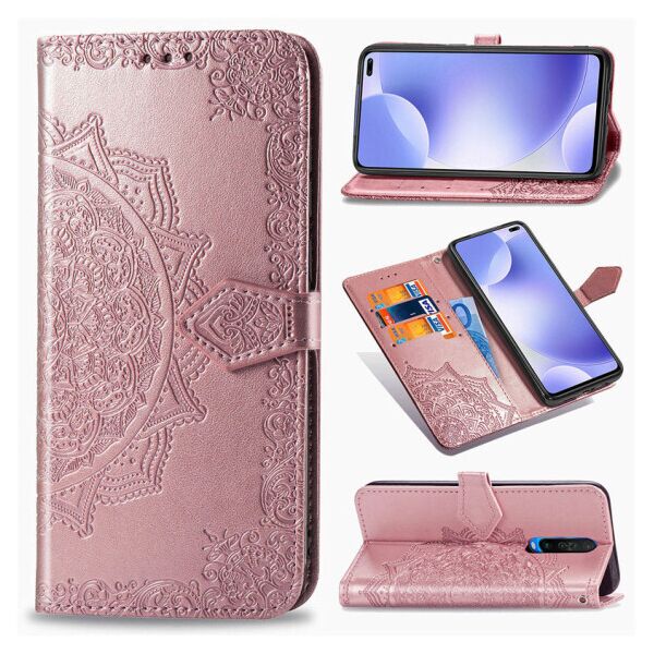 

Кожаный чехол (книжка) Art Case с визитницей для Xiaomi Redmi K30 (Розовый)