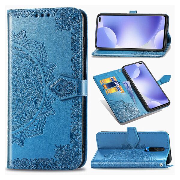 

Кожаный чехол (книжка) Art Case с визитницей для Xiaomi Redmi K30 (Бирюзовый)