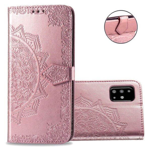 

Кожаный чехол (книжка) Art Case с визитницей для Samsung Galaxy A51 (Розовый)