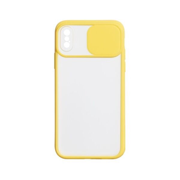 

Силиконовый чехол Camshield со шторкой защищающей камеру для Apple iPhone X / XS (5.8") (Желтый)