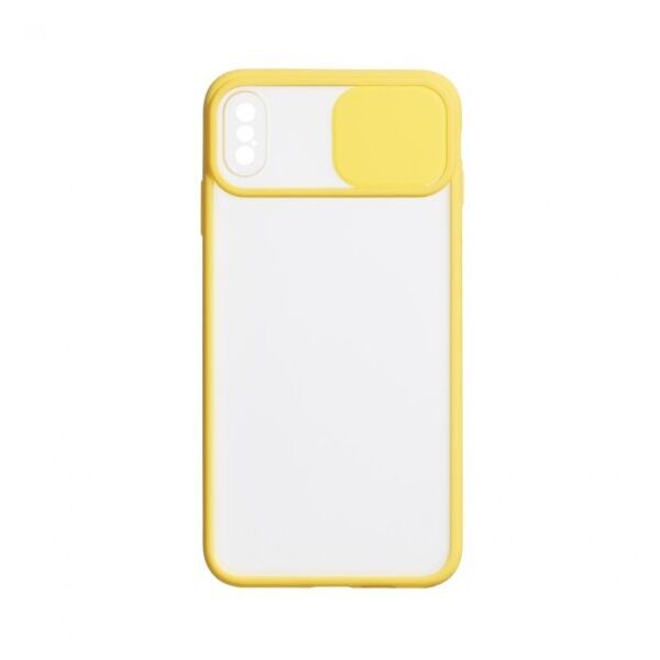 

Силиконовый чехол Camshield со шторкой защищающей камеру для Apple iPhone Xs Max (Желтый)