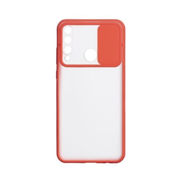 

Силиконовый чехол Camshield со шторкой защищающей камеру для Huawei Y6P Eur Ver (Красный)