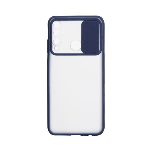 

Силиконовый чехол Camshield со шторкой защищающей камеру для Huawei Y6P Eur Ver (Синий)