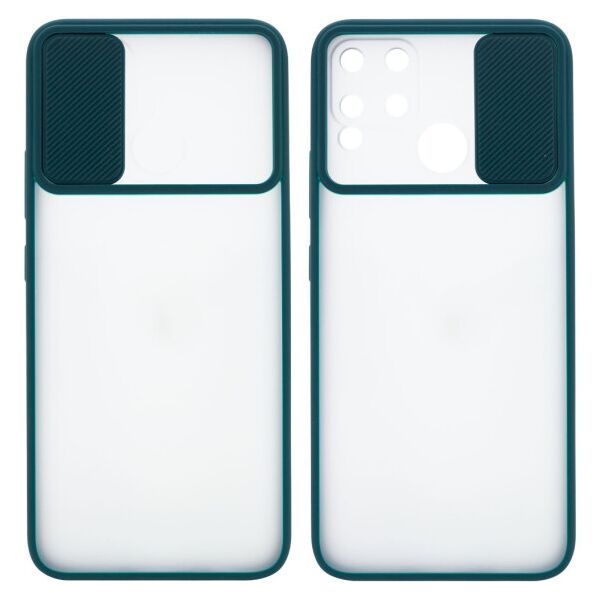 

Силиконовый чехол Camshield со шторкой защищающей камеру для Realme C15 / C12 (Зеленый)