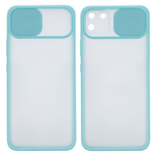 

Силиконовый чехол Camshield со шторкой защищающей камеру для Realme C11 (Бирюзовый)