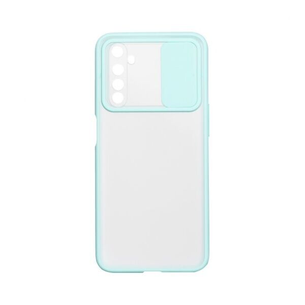 

Силиконовый чехол Camshield со шторкой защищающей камеру для Realme 6 (Бирюзовый)