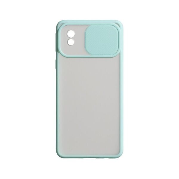 

Силиконовый чехол Camshield со шторкой защищающей камеру для Samsung Galaxy A01 Core (Бирюзовый)