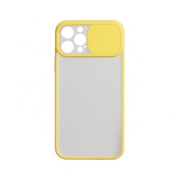 

Силиконовый чехол Camshield со шторкой защищающей камеру для Apple iPhone 12 / 12 Pro (Желтый)