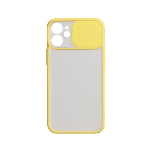 

Силиконовый чехол Camshield со шторкой защищающей камеру для Apple iPhone 12 Mini (Желтый)