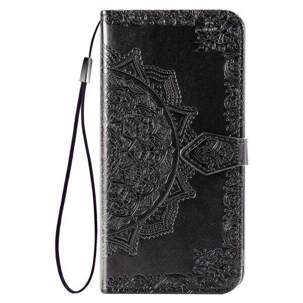 

Кожаный чехол (книжка) Art Case с визитницей для Realme C15 / C12 (Черный)