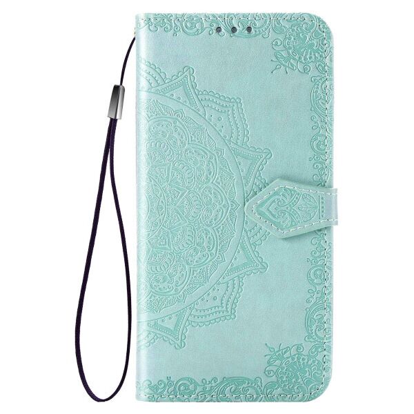 

Кожаный чехол (книжка) Art Case с визитницей для Realme 6 Pro (Бирюзовый)