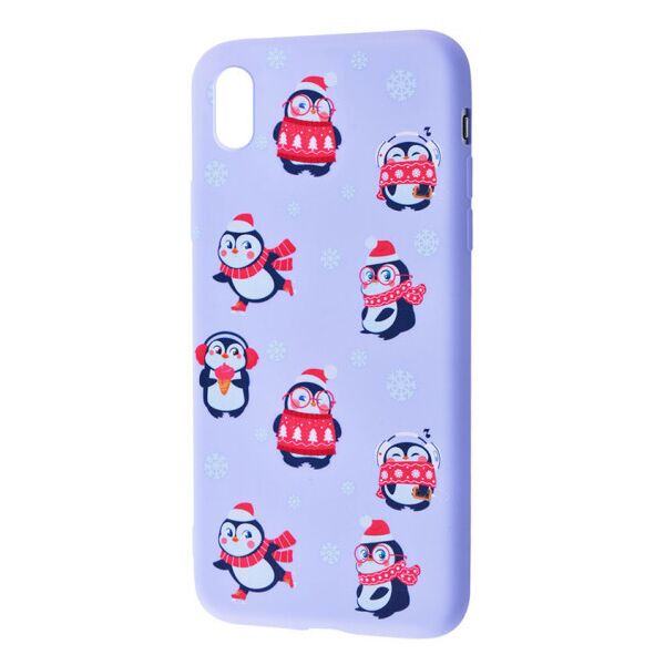 

TPU чехол WAVE Fancy для Apple iPhone XS Max (6.5") Penguins / Light purple