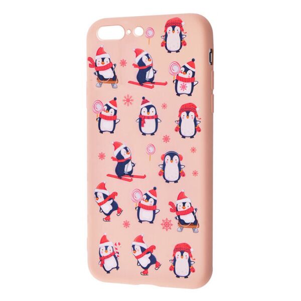 

TPU чехол WAVE Fancy для Apple iPhone 7 plus / 8 plus (5.5") Penguins / Pink sand