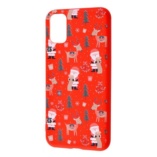 

TPU чехол WAVE Fancy для Samsung Galaxy S20 FE Santa Claus and Deer / Red