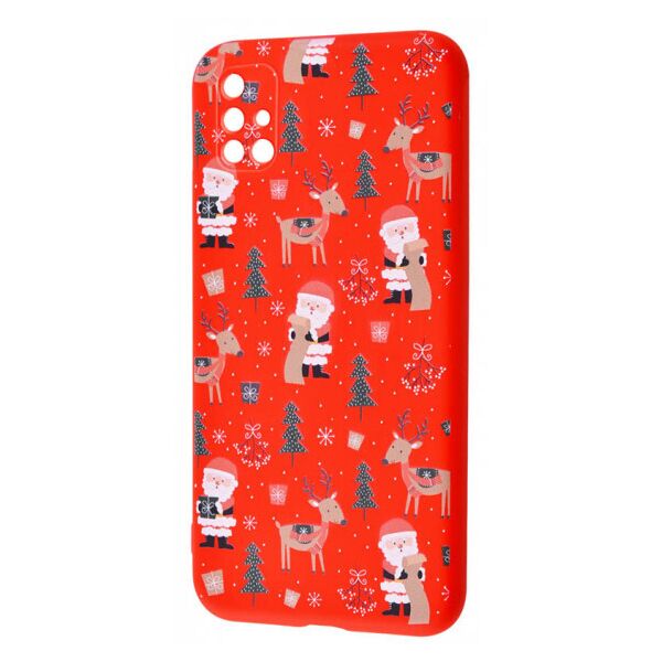 

TPU чехол WAVE Fancy для Samsung Galaxy M31s Santa Claus and Deer / Red