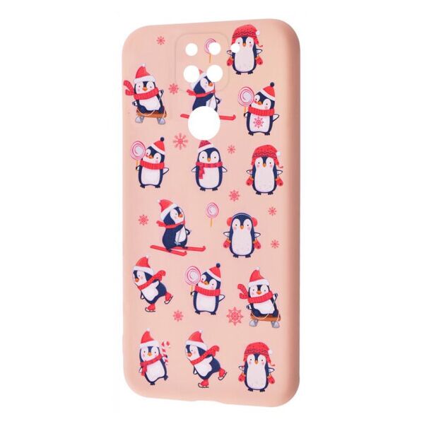 

TPU чехол WAVE Fancy для Xiaomi Redmi Note 9 / Redmi 10X Penguins / Pink sand