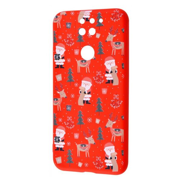 

TPU чехол WAVE Fancy для Xiaomi Redmi Note 9 / Redmi 10X Santa Claus and Deer / Red