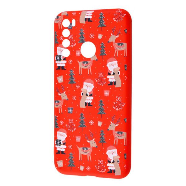 

TPU чехол WAVE Fancy для Xiaomi Redmi Note 8T Santa Claus and Deer / Red