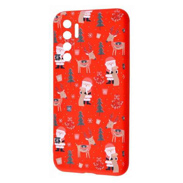 

TPU чехол WAVE Fancy для Xiaomi Mi Note 10 Lite Santa Claus and Deer / Red