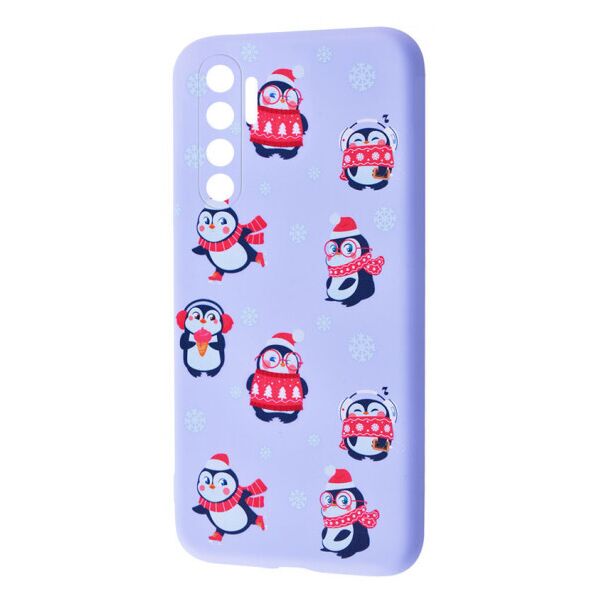 

TPU чехол WAVE Fancy для Xiaomi Mi Note 10 Lite Penguins / Light purple