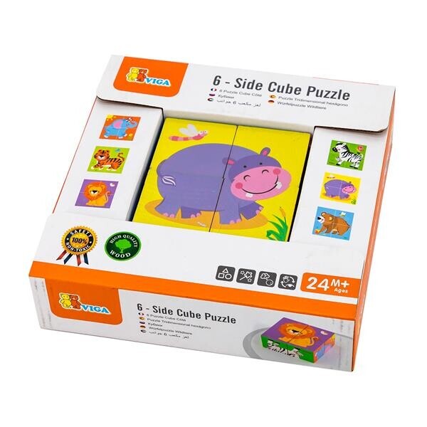 

Деревянные кубики-пазл Viga Toys Зверюшки (50836)