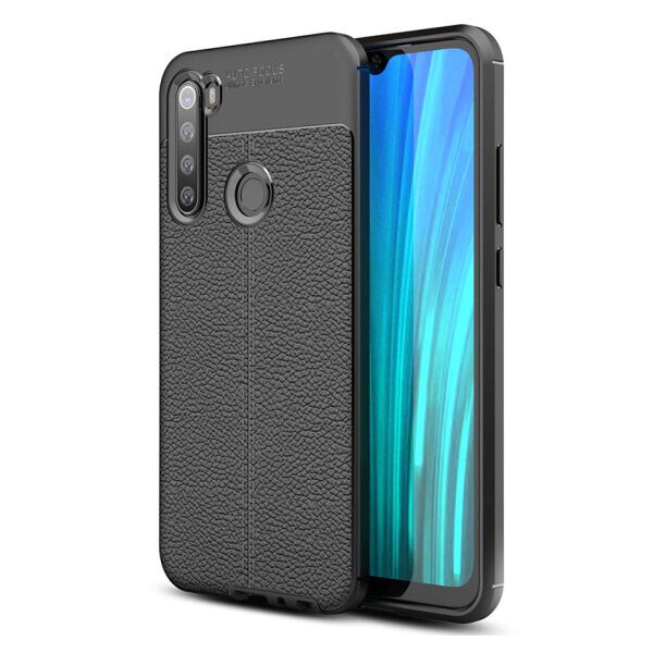 

TPU чехол фактурный (с имитацией кожи) для Xiaomi Redmi Note 8T (Черный)