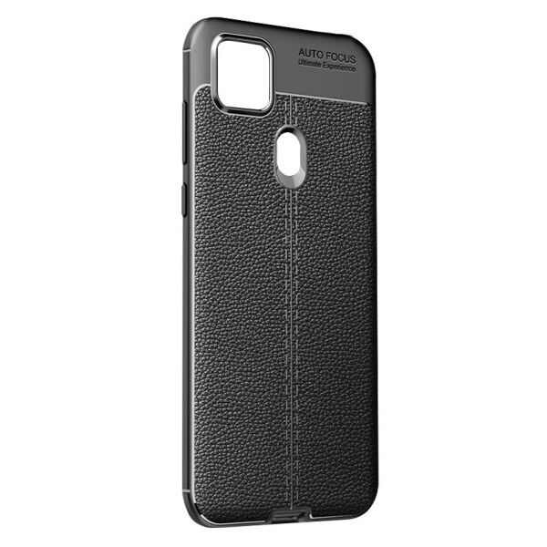 

TPU чехол фактурный (с имитацией кожи) для Xiaomi Redmi 9C (Черный)