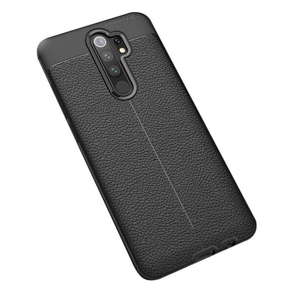 

TPU чехол фактурный (с имитацией кожи) для Xiaomi Redmi 9 (Черный)