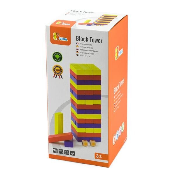 

Деревянная настольная игра Viga Toys Цветная Дженга (56215)