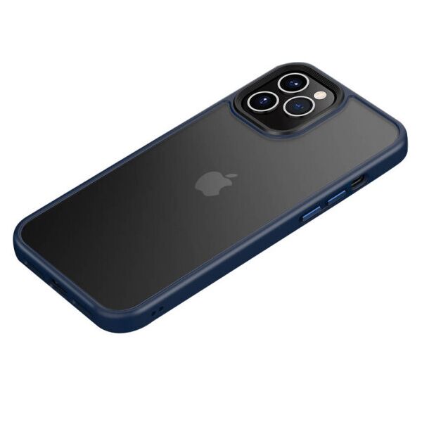 

TPU+PC чехол Metal Buttons для Apple iPhone 12 Pro Max (6.7") (Синий)
