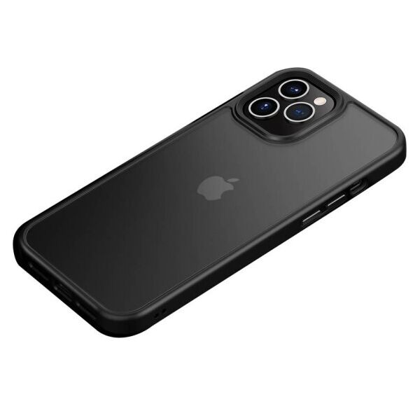 

TPU+PC чехол Metal Buttons для Apple iPhone 12 Pro Max (6.7") (Черный)