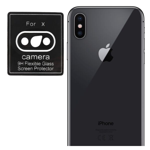 

Гибкое защитное стекло 0.18mm на камеру (тех.пак) для Apple iPhone X / XS/ XS Max (Черный)