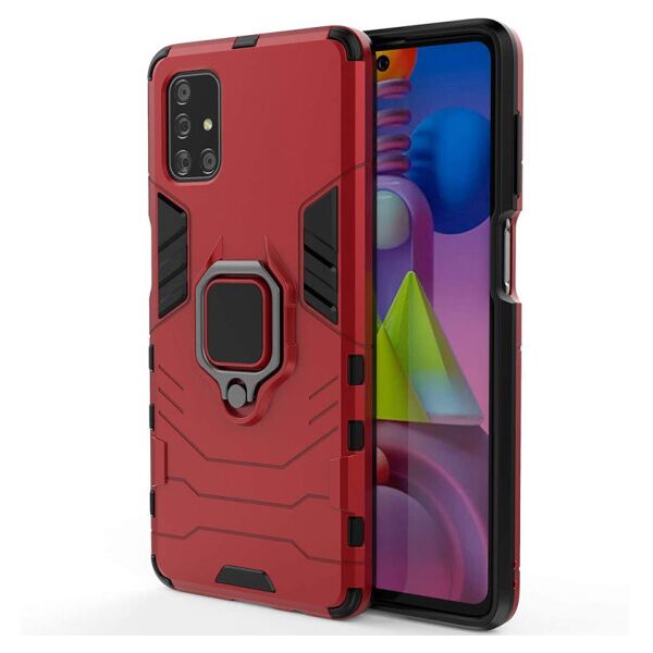 

Ударопрочный чехол Transformer Ring for Magnet для Samsung Galaxy M51 (Красный)