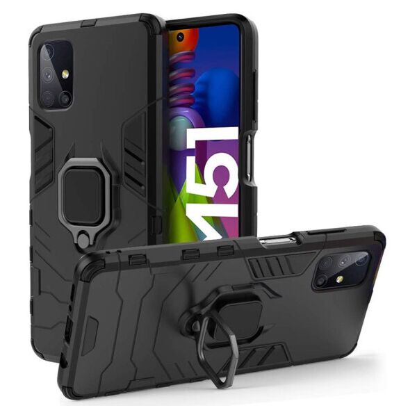 

Ударопрочный чехол Transformer Ring for Magnet для Samsung Galaxy M51 (Черный)