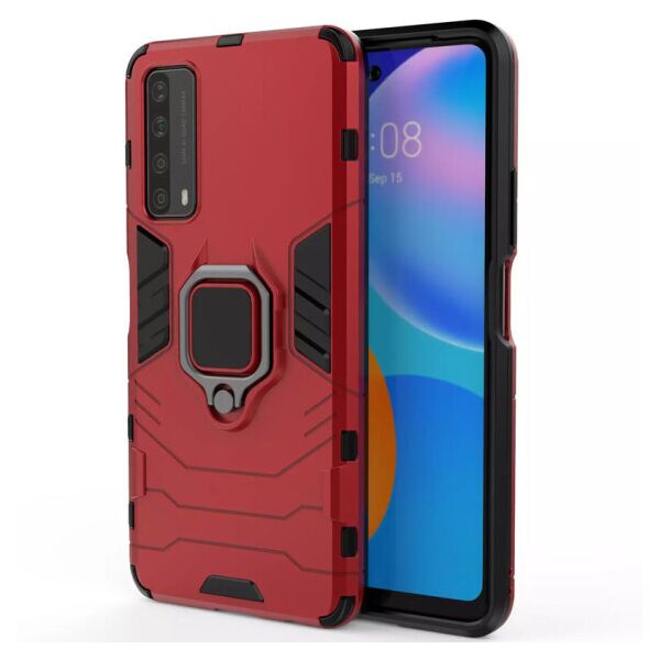 

Ударопрочный чехол Transformer Ring for Magnet для Huawei P Smart (2021) (Красный)