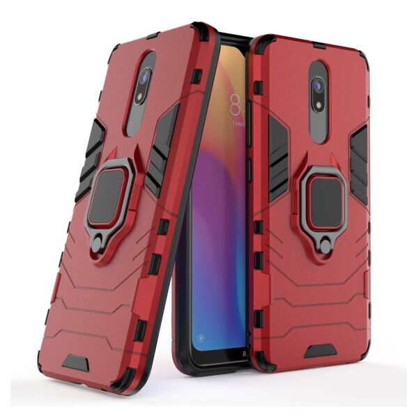 

Ударопрочный чехол Transformer Ring for Magnet с кольцом-подставкой для Xiaomi Redmi 8 / 8A (Красный)