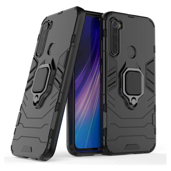 

Ударопрочный чехол Transformer Ring for Magnet с кольцом-подставкой для Xiaomi Redmi Note 8 (Черный)