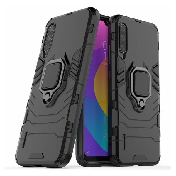 

Ударопрочный чехол Transformer Ring for Magnet с кольцом-подставкой для Xiaomi Mi A3 (CC9e) (Черный)