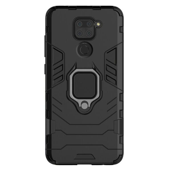 

Ударопрочный чехол Transformer Ring for Magnet с кольцом-подставкой для Xiaomi Redmi Note 9 (Черный)