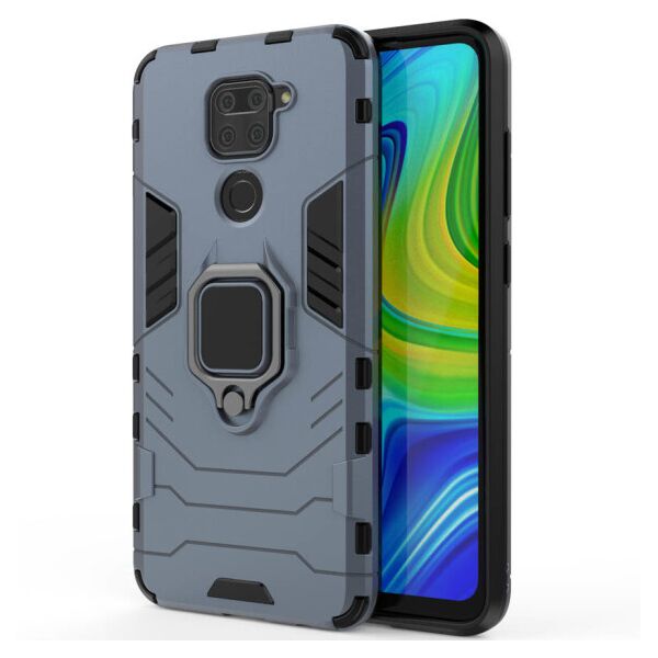 

Ударопрочный чехол Transformer Ring for Magnet с кольцом-подставкой для Xiaomi Redmi Note 9 (Серый)