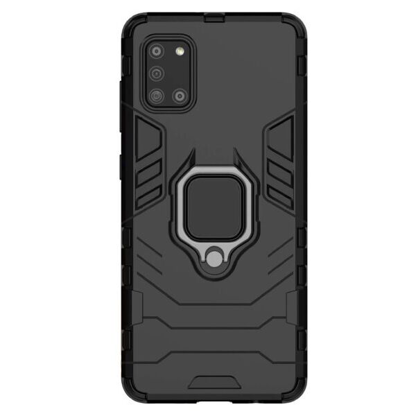 

Ударопрочный чехол Transformer Ring for Magnet с кольцом-подставкой для Samsung Galaxy A31 (Черный)