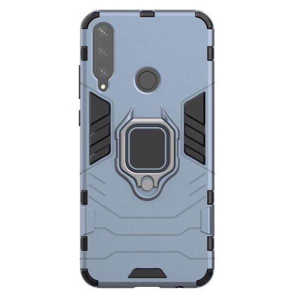 

Ударопрочный чехол Transformer Ring for Magnet с кольцом-подставкой для Huawei Y6p (Серый)