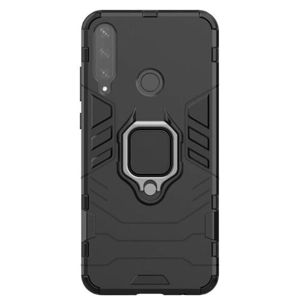 

Ударопрочный чехол Transformer Ring for Magnet с кольцом-подставкой для Huawei Y6p (Черный)